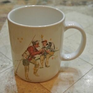 SET OF FOUR NORMAN ROCKWELL COFFEE CUPS/MUGS